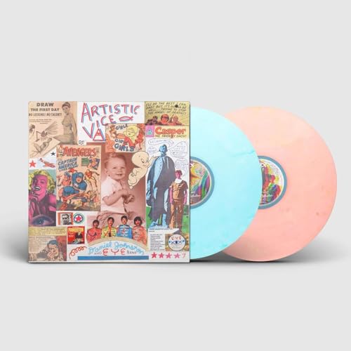 DANIEL JOHNSTON - ARTISTIC VICE (DISC 1: LIGHT BLUE LP, DISC 2: PEACH SWIRL LP)